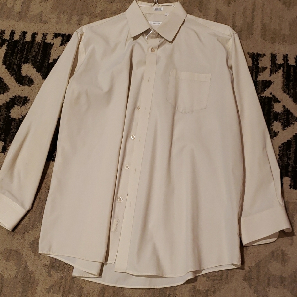Adolfo Men's Beige Dress Shirt